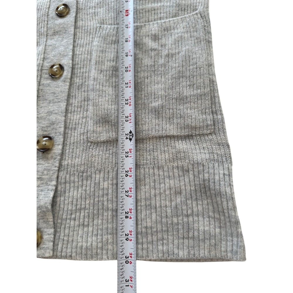 Quince Baby Alpaca Wool Oversized Cardigan Gray Size M Lightweight Soft - Picture 9 of 11